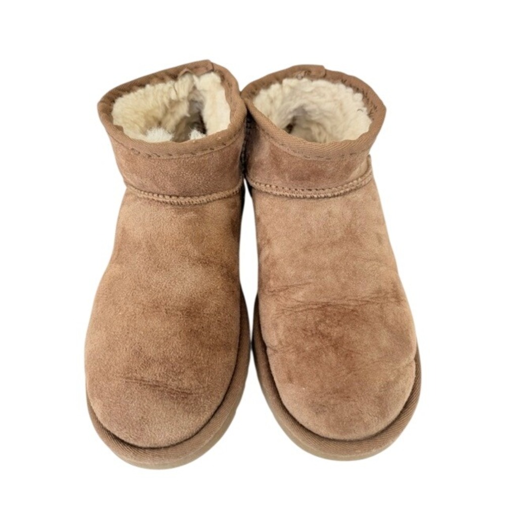 UGG Australia Classic Mini Chestnut Suede Sheepskin Boots Ankle Booties - 3